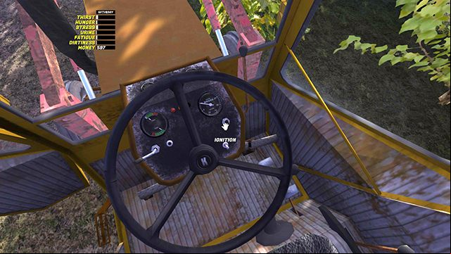 Hold down the left mouse button on the IGNITION button to start the engine. - Kekmet tractor | Playable vehicles in My Summer Car - Playable vehicles - My Summer Car Guide