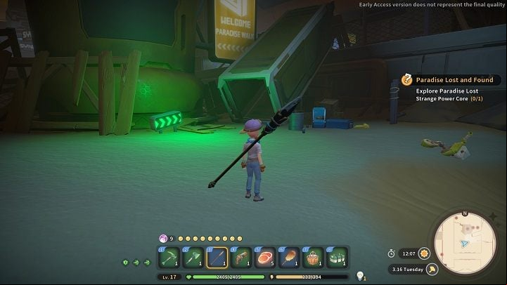 Keep moving forward, defeat the enemies and head where the green arrow is pointing - My Time at Sandrock: Paradise Lost and Found - walkthrough - Main missions - My Time at Sandrock Guide, Walkthrough