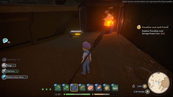Go through a narrow age where two harmless enemies dwell and turn right - My Time at Sandrock: Paradise Lost and Found - walkthrough - Main missions - My Time at Sandrock Guide, Walkthrough
