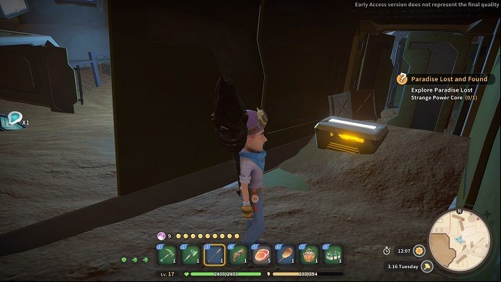 Not far to the west, in an old container, is another chest, also containing 5x Data Discs - My Time at Sandrock: Paradise Lost and Found - walkthrough - Main missions - My Time at Sandrock Guide, Walkthrough