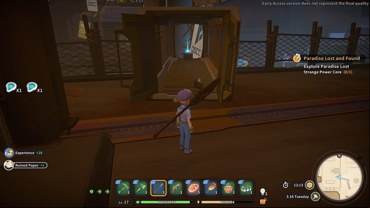 Turn left - at the end of the container is the third part of the Blue Mall Key - My Time at Sandrock: Paradise Lost and Found - walkthrough - Main missions - My Time at Sandrock Guide, Walkthrough