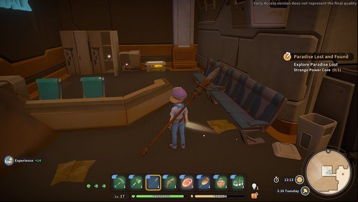Behind it is a chest with 5x Data Discs - My Time at Sandrock: Paradise Lost and Found - walkthrough - Main missions - My Time at Sandrock Guide, Walkthrough