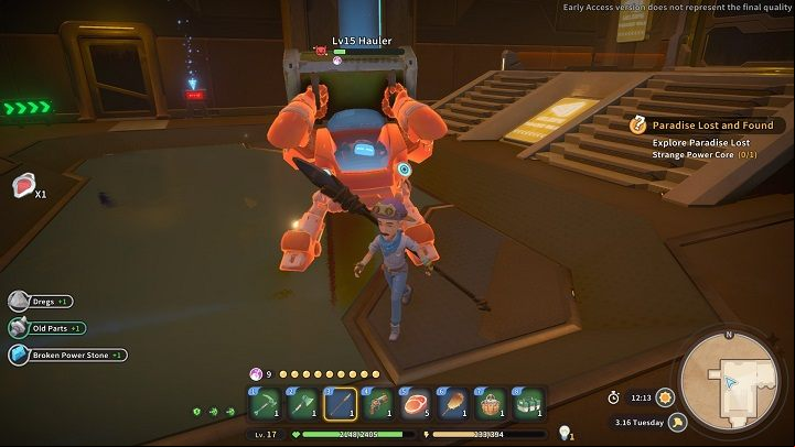 Defeat the Hauler and insert the Red Mall Key into the key reader - My Time at Sandrock: Paradise Lost and Found - walkthrough - Main missions - My Time at Sandrock Guide, Walkthrough