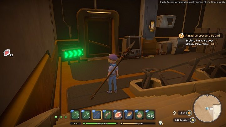 Return to the floor where the green arrows are and walk through the door - My Time at Sandrock: Paradise Lost and Found - walkthrough - Main missions - My Time at Sandrock Guide, Walkthrough