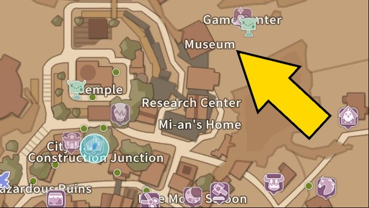 After finding all the Telescope Pieces, you must head to the Museum near the Research Center and use the Relic Restoration Machine to recreate the telescope - My Time at Sandrock: A Window to the Cosmos - walkthrough - Side missions - My Time at Sandrock Guide, Walkthrough