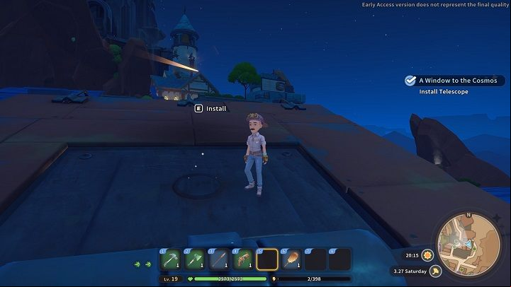 It's time to install the telescope - My Time at Sandrock: A Window to the Cosmos - walkthrough - Side missions - My Time at Sandrock Guide, Walkthrough