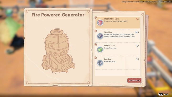 Almost every crafting station in your workshop requires fuel to operate - My Time at Sandrock: Quick Beginners Guide - Basics - My Time at Sandrock Guide, Walkthrough