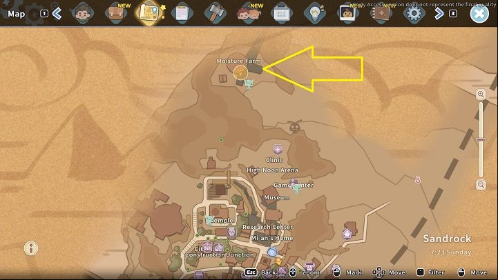 Zeke invariably resides at Moisture Farm north of town - My Time at Sandrock: The Grass is Greener - walkthrough - Main missions - My Time at Sandrock Guide, Walkthrough