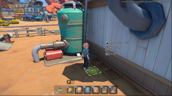 Go back to the workshop and pick a spot where you want to make plots for the crop - My Time at Sandrock: The Grass is Greener - walkthrough - Main missions - My Time at Sandrock Guide, Walkthrough