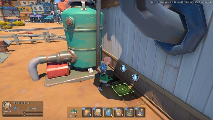 Now water the planted seeds - My Time at Sandrock: The Grass is Greener - walkthrough - Main missions - My Time at Sandrock Guide, Walkthrough