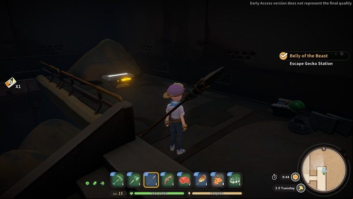 When you go up the stairs, you will find a treasure chest containing 2 Power Stones - My Time at Sandrock: Belly of the Beast - walkthrough - Main missions - My Time at Sandrock Guide, Walkthrough