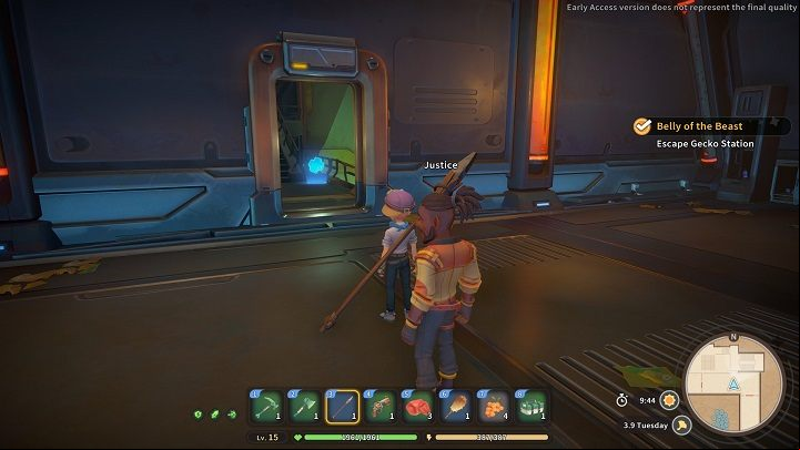 Continue going north until you reach a door with a healing point behind it - My Time at Sandrock: Belly of the Beast - walkthrough - Main missions - My Time at Sandrock Guide, Walkthrough