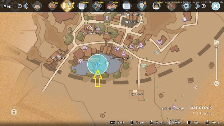 The second point of the trip is Martle's Oasis - My Time at Sandrock: Jasmine Co. Official Sandrock Tour - walkthrough - Side missions - My Time at Sandrock Guide, Walkthrough