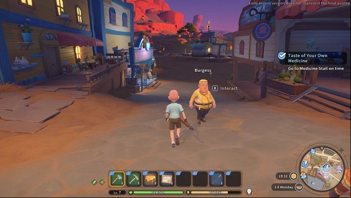 The quest will begin automatically at the start of the next day after completing the Becoming Official main quest - My Time at Sandrock: The Gift of Water - walkthrough - Side missions - My Time at Sandrock Guide, Walkthrough