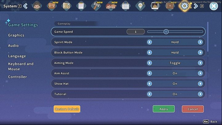 You can change the game speed in the Game Settings tab marked with a gear symbol - My Time at Sandrock: Game speed - how to change it? - FAQ - My Time at Sandrock Guide, Walkthrough