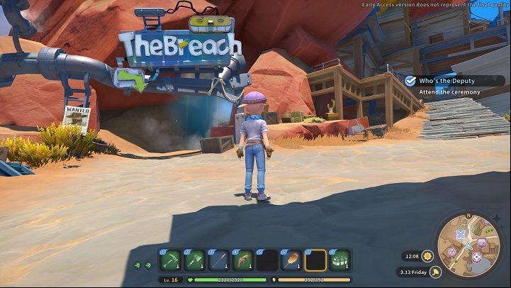 Exploring The Breach is different from exploring the Eufaula Salvage Abandoned Ruins - My Time at Sandrock: The Breach - Basics - My Time at Sandrock Guide, Walkthrough