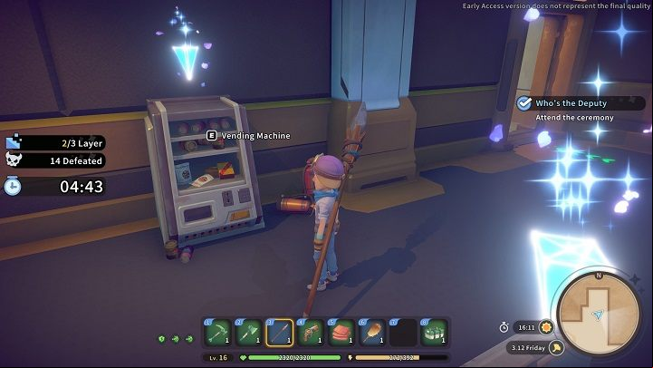 At the beginning of each layer, you'll find a Vending Machine where you can shop - My Time at Sandrock: The Breach - Basics - My Time at Sandrock Guide, Walkthrough