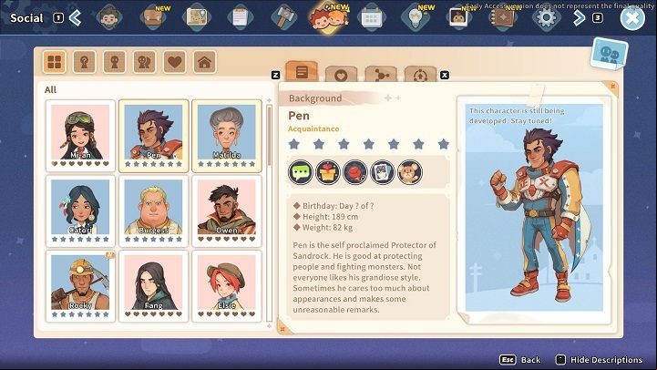Depending on the character, your friendships can reach different levels, which come with certain benefits - My Time at Sandrock: Relationships and interactions - Basics - My Time at Sandrock Guide, Walkthrough