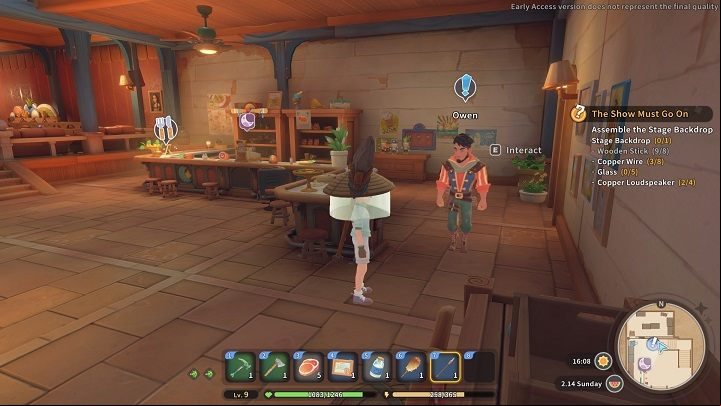 Once you have collected 3 Sand Carp in total, head to Owen with your catch - My Time at Sandrock: World of Sandfishing - walkthrough - Side missions - My Time at Sandrock Guide, Walkthrough