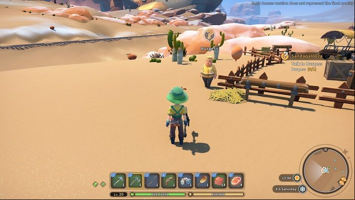 It turns out the recent events caused the townspeople to panic, with no one other than you and Burgess showing up for the ceremony - My Time at Sandrock: Sandapalooza - walkthrough - Main missions - My Time at Sandrock Guide, Walkthrough