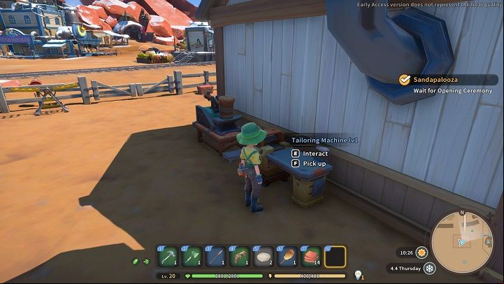 You can produce three types of items in the Tailoring Machine - My Time at Sandrock: Tailoring Machine - how to build? - FAQ - My Time at Sandrock Guide, Walkthrough