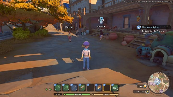 Clay can be found by digging through the soil in the Eufaula Salvage Abandoned Ruins - My Time at Sandrock: The Moonlighter - Side missions - My Time at Sandrock Guide, Walkthrough