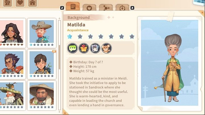Matilda is the biggest voice of reason in Sandrock - My Time at Sandrock: Characters and Romance - Basics - My Time at Sandrock Guide, Walkthrough