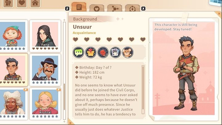 Unsuur, as a member of the Civil Corps, shows great courage and determination - My Time at Sandrock: Characters and Romance - Basics - My Time at Sandrock Guide, Walkthrough