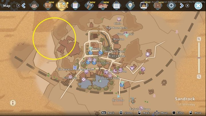 You can find Graphite in 2 locations - My Time at Sandrock: raw materials - how to get them? - FAQ - My Time at Sandrock Guide, Walkthrough