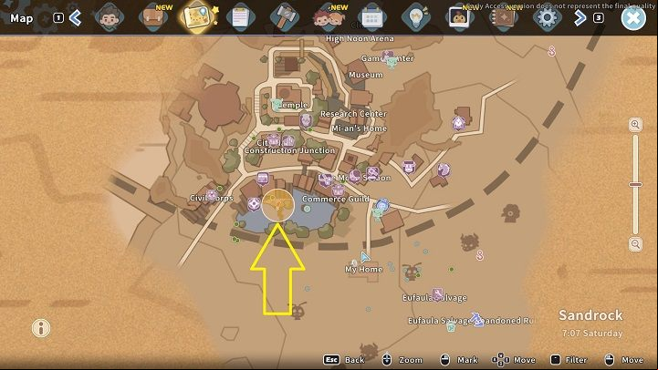 To start the mission, you must first complete the Cover My Glass quest - My Time at Sandrock: Pitching In - walkthrough - Main missions - My Time at Sandrock Guide, Walkthrough