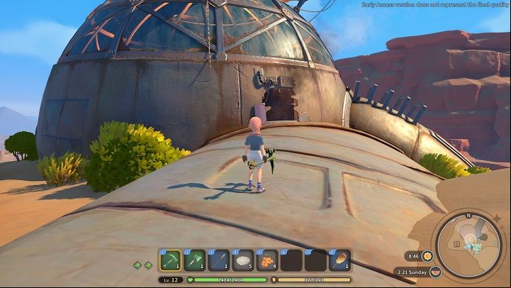 Before you enter, be sure to equip your weapon because a fight will start as soon as you enter the farm - My Time at Sandrock: The Old Man and the Tree - walkthrough - Main missions - My Time at Sandrock Guide, Walkthrough