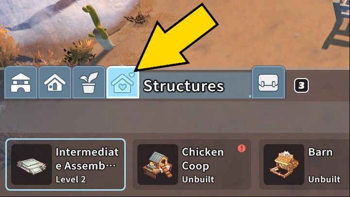 From the menu, choose Structures and click on Assembly Station - My Time at Sandrock: Recipe for Fun - walkthrough, solution - Main missions - My Time at Sandrock Guide, Walkthrough