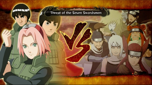 In this combat Guy and Kakashi fight against the Swordsmen during Shinobi War - Threat of the Seven Swordsmen - Boss fights - Naruto Shippuden: Ultimate Ninja Storm 3 - Game Guide and Walkthrough