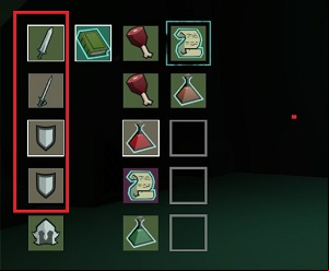 There are only 4 slots for weapons and shields in your backpack - Weapon and shield - Equipment - Necropolis Game Guide