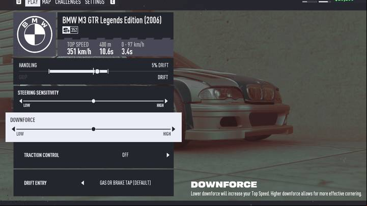 It features three sliders and two toggle options - NFS Unbound: Handling tuning - modifying the car for racing and drifting - Basics - Need for Speed Unbound Guide