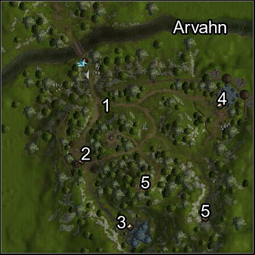 When you're on the spot, you'll immediately see the first statue of purification (A1) - Map: Arvahn Ruins (A) - Ritual of Purification - Neverwinter Nights 2 - Game Guide and Walkthrough