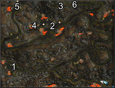 Grab the first ore deposit in the area (1) and climb the mountain - Ironfist Clan - Alliances - Neverwinter Nights 2 - Game Guide and Walkthrough