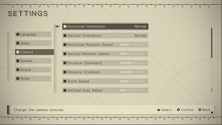 The camera is placed behind the hero throughout the majority of the game - the classic third-person perspective - NieR Automata: Camera - how to change? - Annex - NieR Automata Guide