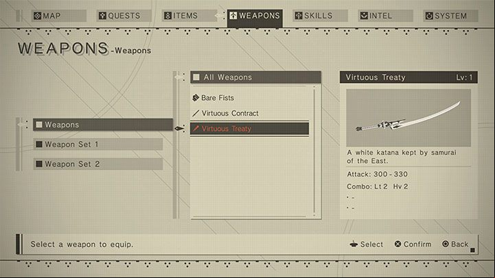 Search for the Virtuous Treaty katana that is stuck in the ground - NieR Automata: Prologue factory - how to return? - FAQ - NieR Automata Guide