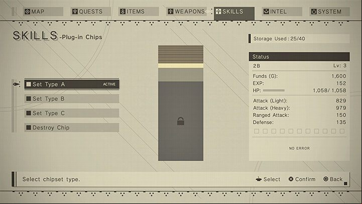 Chips in NieR Automata can most simply be defined as ive skills - NieR Automata: Chips - how to install? - FAQ - NieR Automata Guide