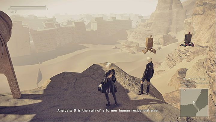 Once you get rid of all the machines in the Desert Zone, you have to go to the north age - NieR Automata: Chapter 3, Route A - walkthrough - Route A - NieR Automata Guide