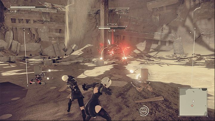 One of Adam's first skills is surrounding himself with a sphere of energy - it is able to deflect long-range attacks and stop close-combat attacks - NieR Automata: Chapter 3, Route A - walkthrough - Route A - NieR Automata Guide