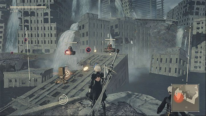 You have to reach the coast marked as the next mission objective - NieR Automata: Chapter 7, Route A - walkthrough - Route A - NieR Automata Guide