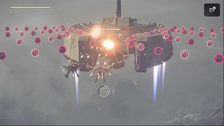 From time to time, Goliath Flyer will also fire large homing rockets at you - NieR Automata: Chapter 7, Route A - walkthrough - Route A - NieR Automata Guide