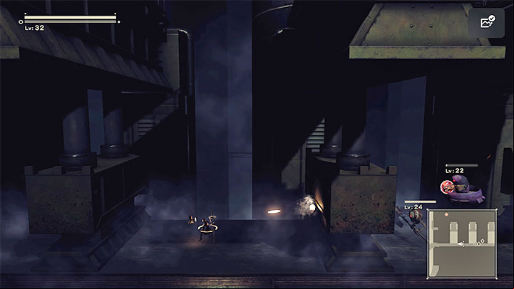 Continue onward while eliminating machines (including the flying ones) - NieR Automata: Chapter 2, Route A - walkthrough - Route A - NieR Automata Guide