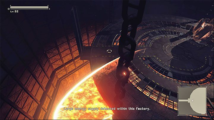 One of the giant spider's long-range attacks is sending forward a shockwave - NieR Automata: Chapter 2, Route A - walkthrough - Route A - NieR Automata Guide