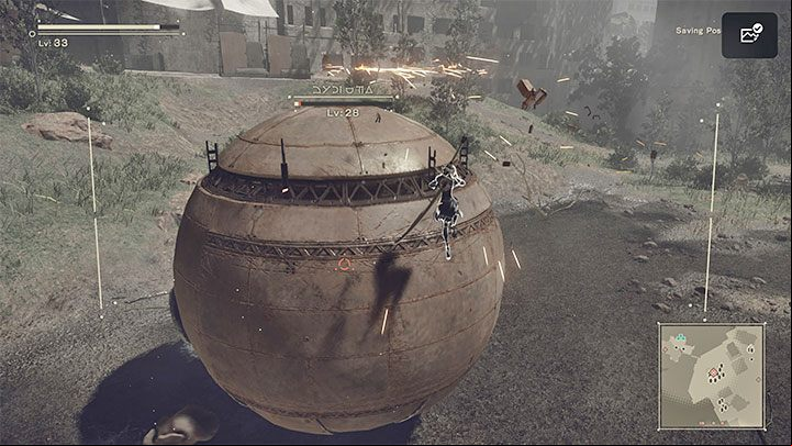 Smaller enemy machines might the fight - NieR Automata: Chapter 10, Ending A, Route A - walkthrough - Route A - NieR Automata Guide