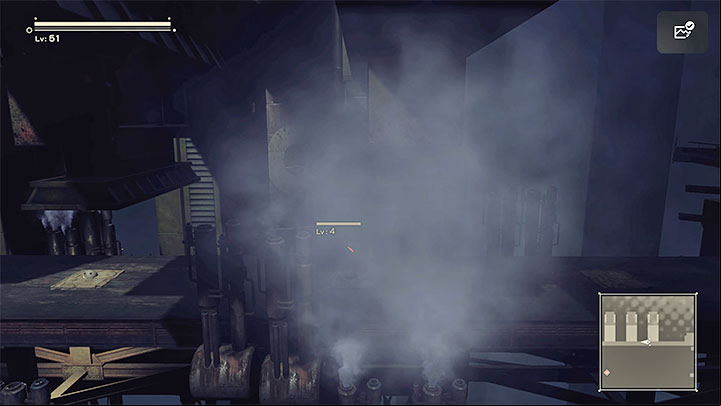 The exploration of the factory itself is linear and you don't have to worry about getting lost - NieR Automata: Chapter 9, Route B - walkthrough - Route B - NieR Automata Guide