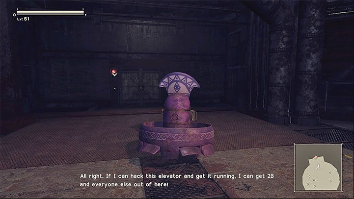 Keep going to the left until you reach the place from the picture above - NieR Automata: Chapter 9, Route B - walkthrough - Route B - NieR Automata Guide