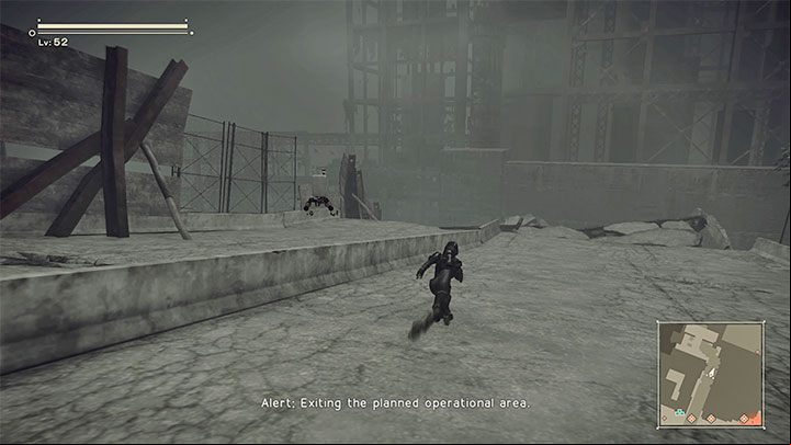 When you land, you will be within range of one of the Access Points, so use it to save the game - NieR Automata: Chapter 11, 2B and 9S - Route C, D - walkthrough - Route C and D - NieR Automata Guide